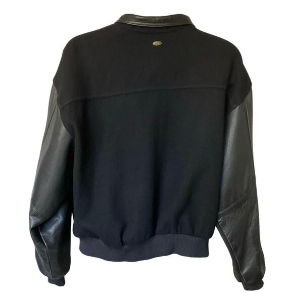 iD Wear Tostitos Fiesta Bowl Bomber Jacket Wool Blend Leather Sleeve Size XL - Picture 4 of 8